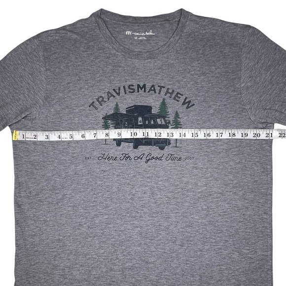 Travis Mathew COAL WALK TEE VW Camper Van Heather Gray Navy Medium M - Picture 6 of 10